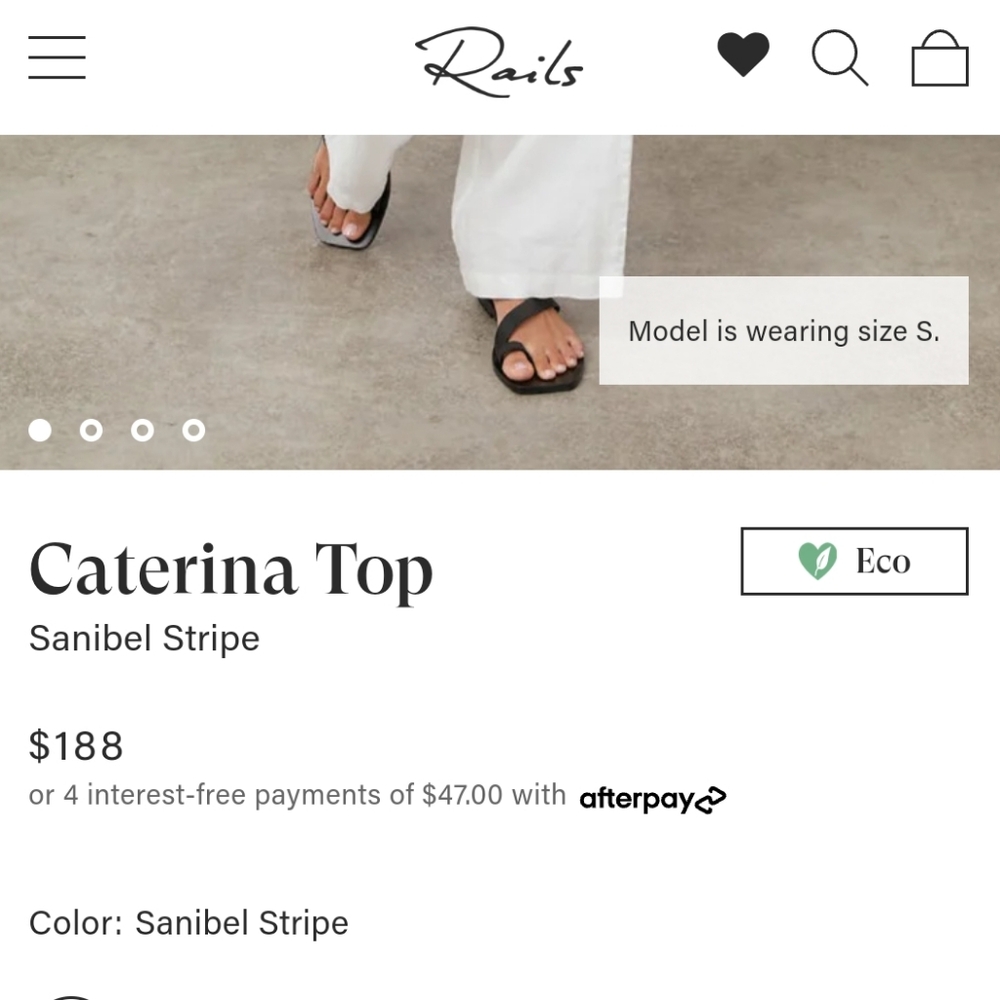 Rails Caterina Top In Powder White, Size Medium - image 6